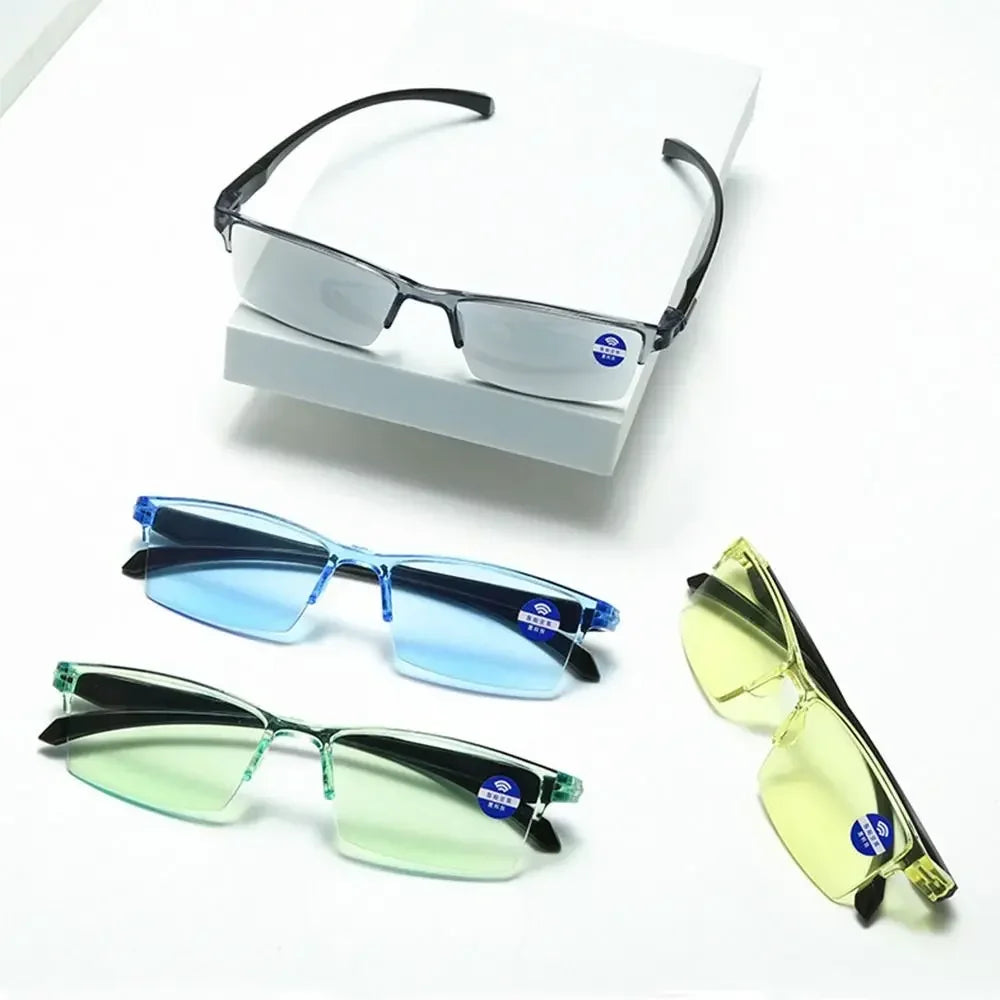 lunettes anti lumieres bleu grise et rectangulaire