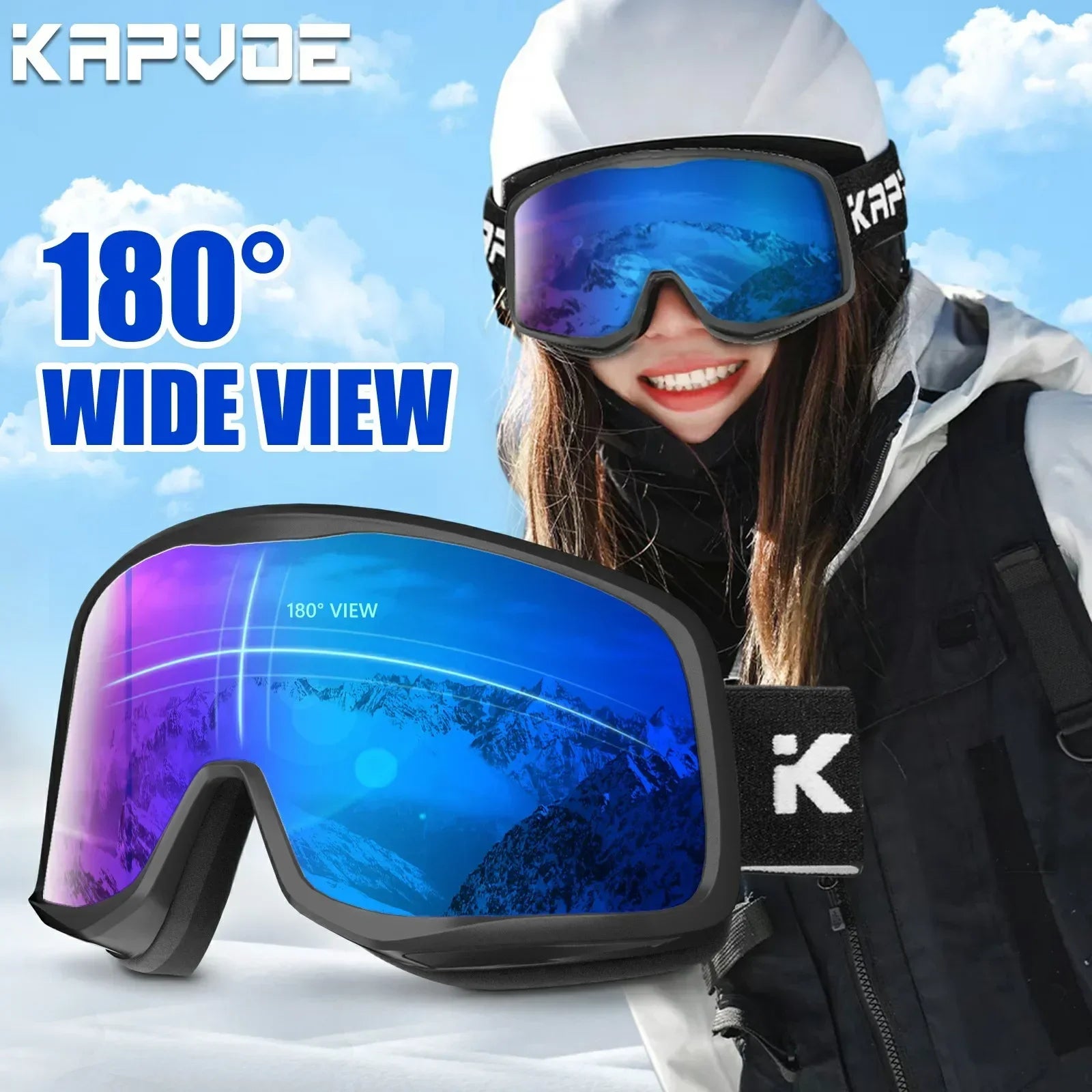 lunettes de Ski avec des ski colorés