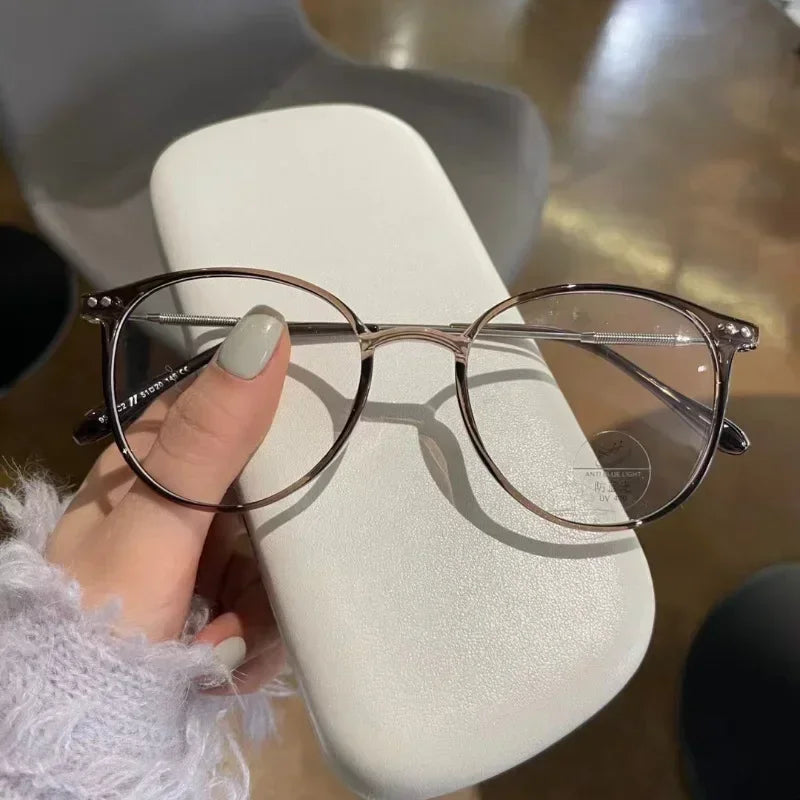 lunettes anti lumieres bleu femmes rose arrondie