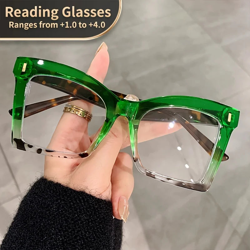 Lunettes loupe femme arrondie avec verres coloré