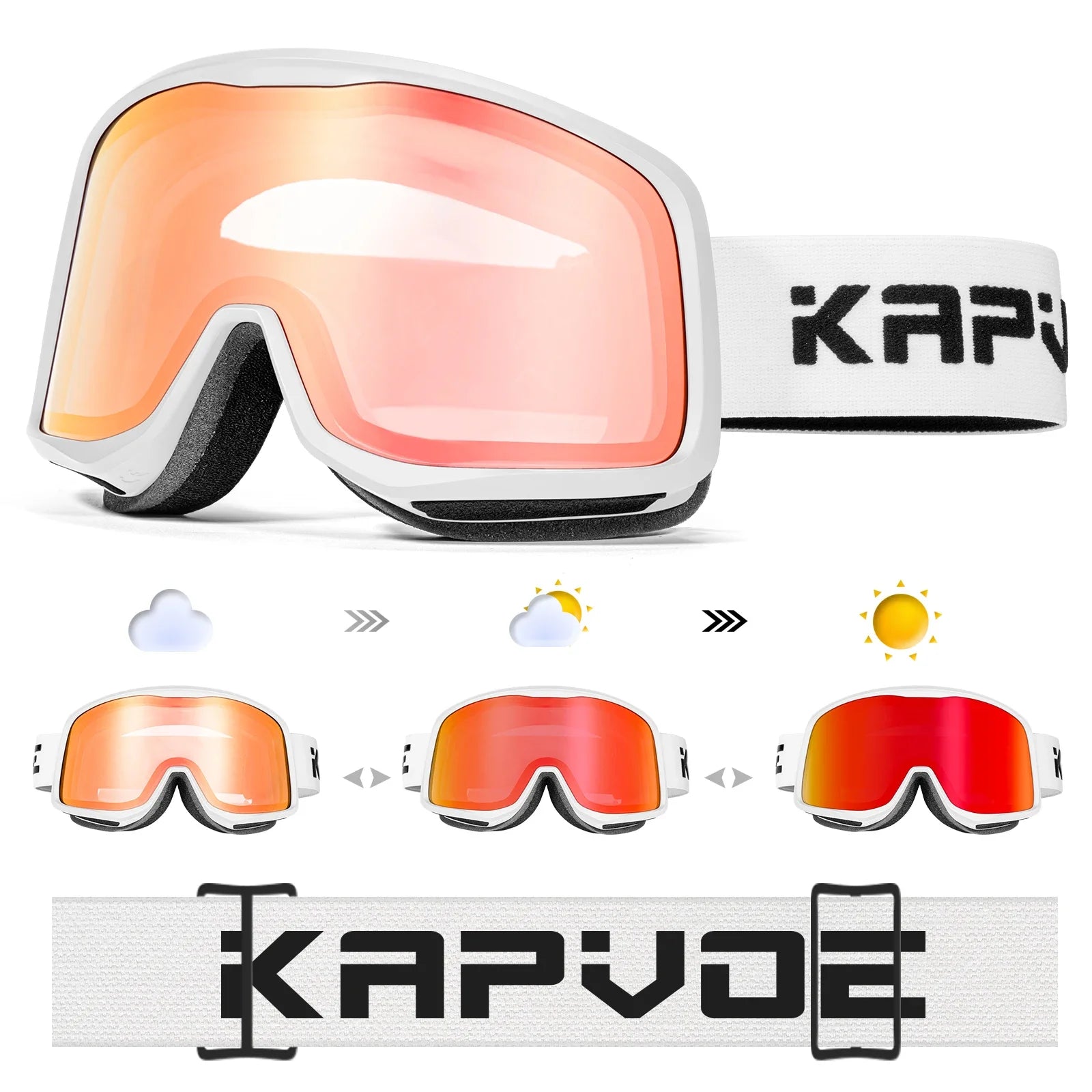 lunettes de Ski avec des ski colorés