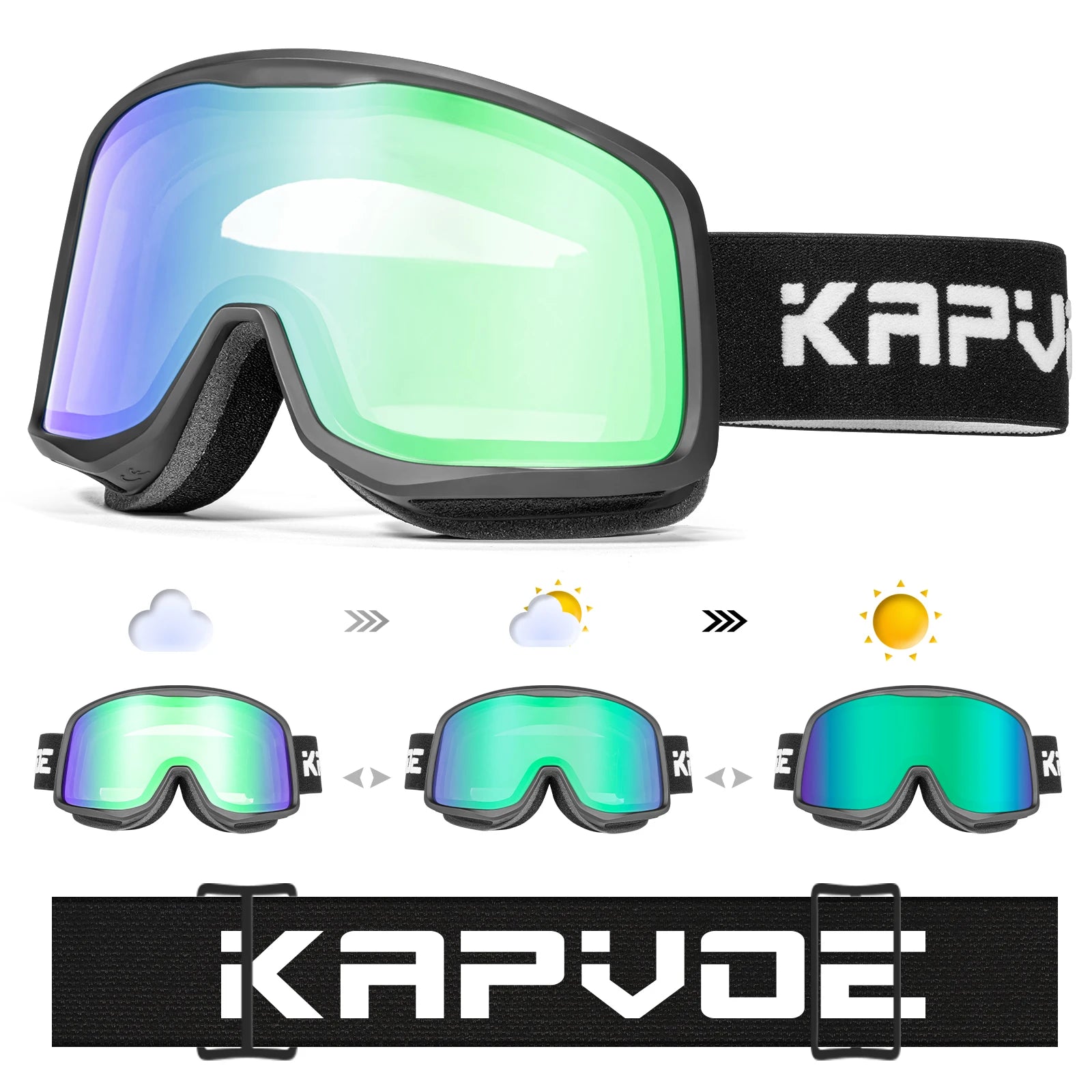 lunettes de Ski avec des ski colorés