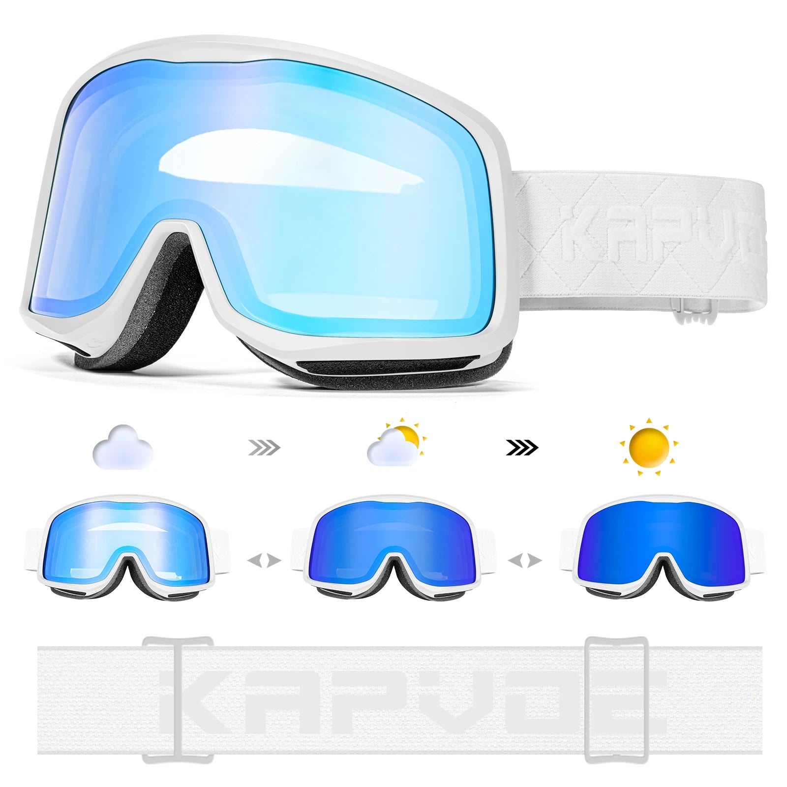 lunettes de Ski avec des ski colorés