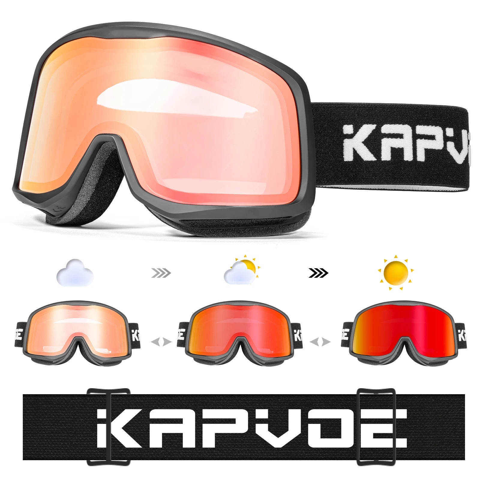 lunettes de Ski avec des ski colorés