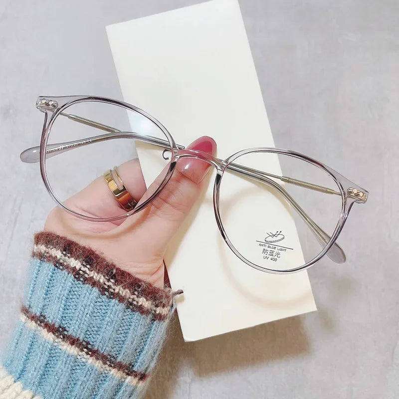 lunettes anti lumieres bleu femmes rose arrondie