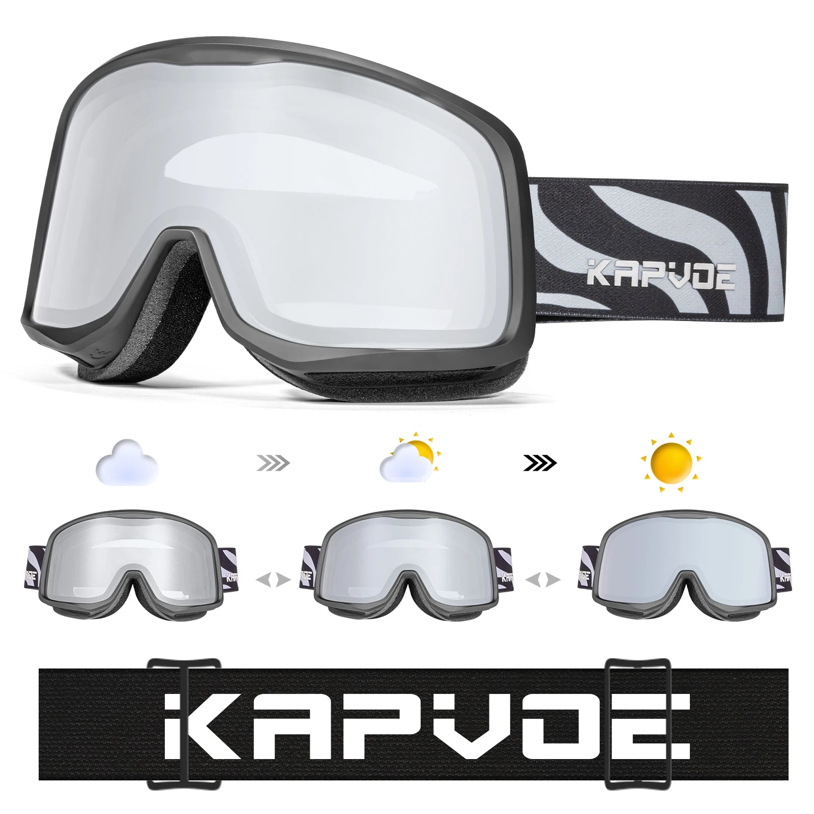 lunettes de Ski avec des ski colorés