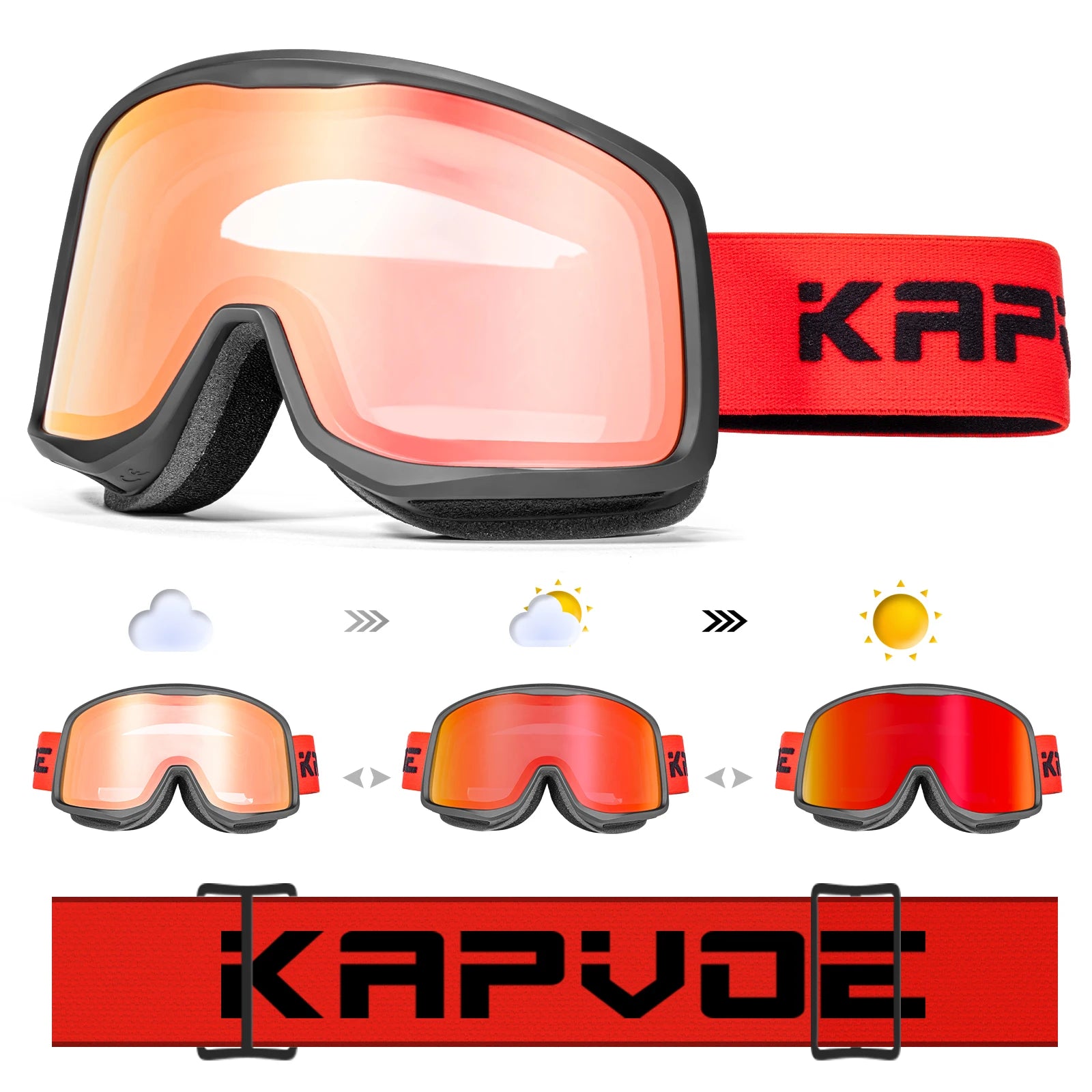 lunettes de Ski avec des ski colorés