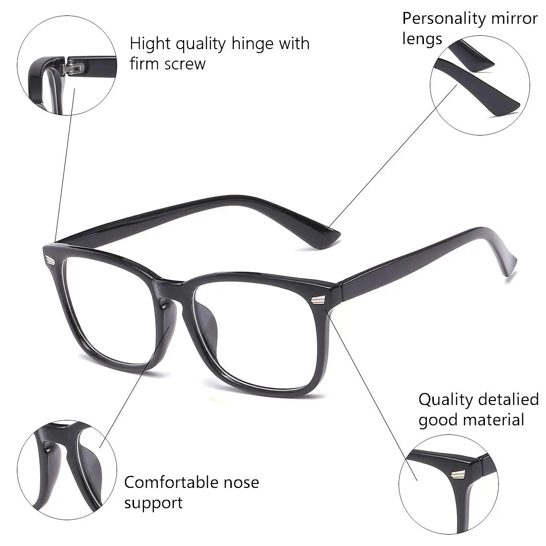 Lunettes Lumieres Bleu Noir